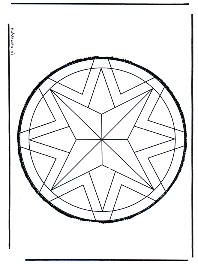 Pricking card 59 - Crafts pricking card Mandala