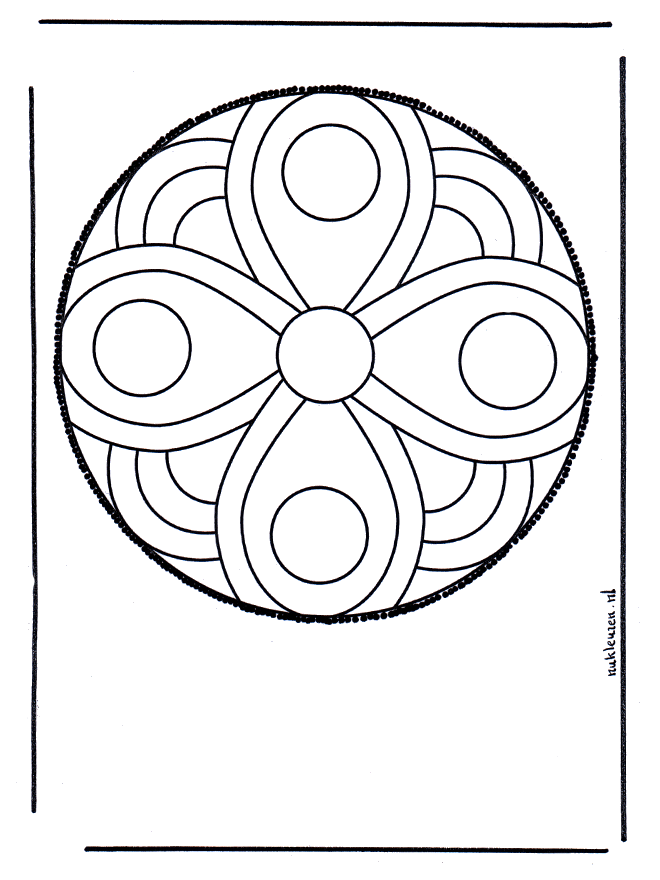 Pricking card 7 - Crafts pricking card Mandala