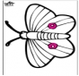 Pricking card butterfly