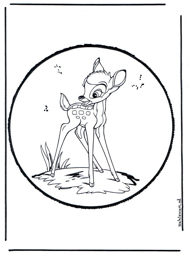 Prickingcard bambi 2 - Crafts comic charactors