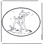 Crafts pricking cards - Prickingcard bambi 2