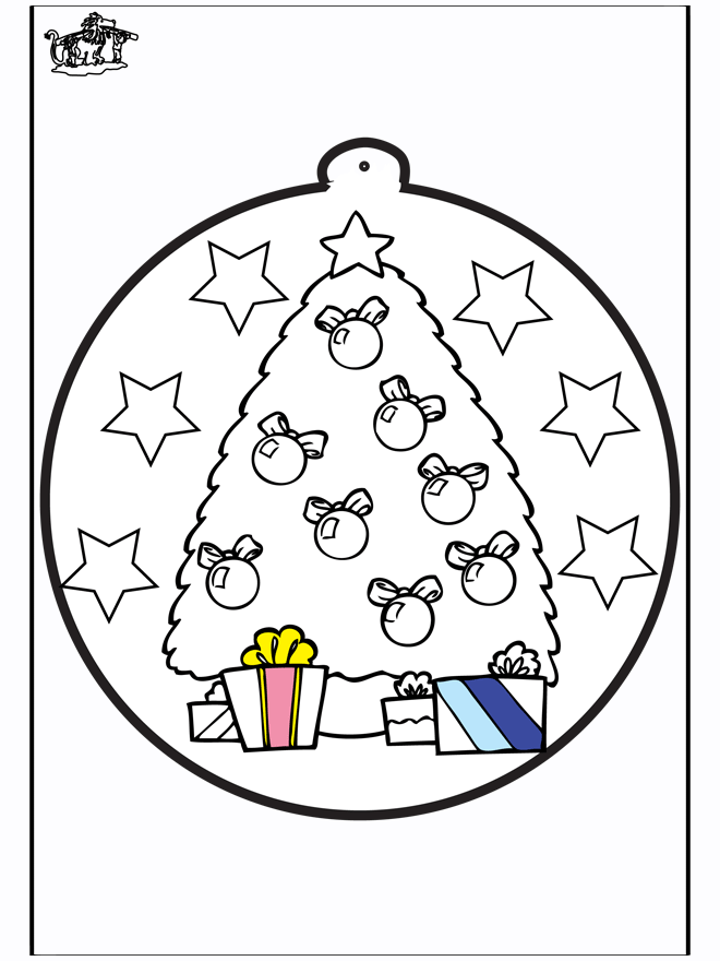 Prickingcard Christmas tree 1 - Pricking cards Christmas
