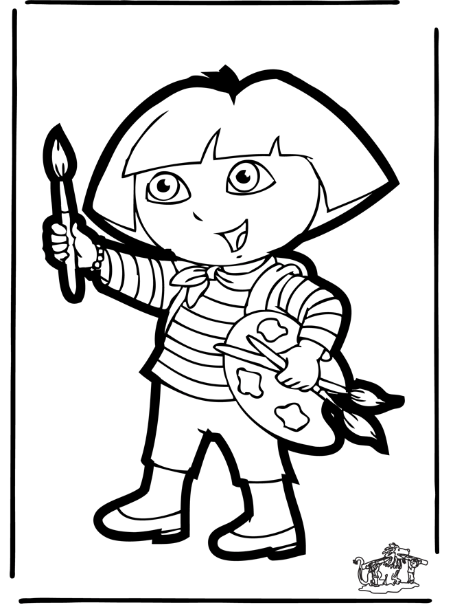 Prickingcard Dora 1 - Crafts comic charactors