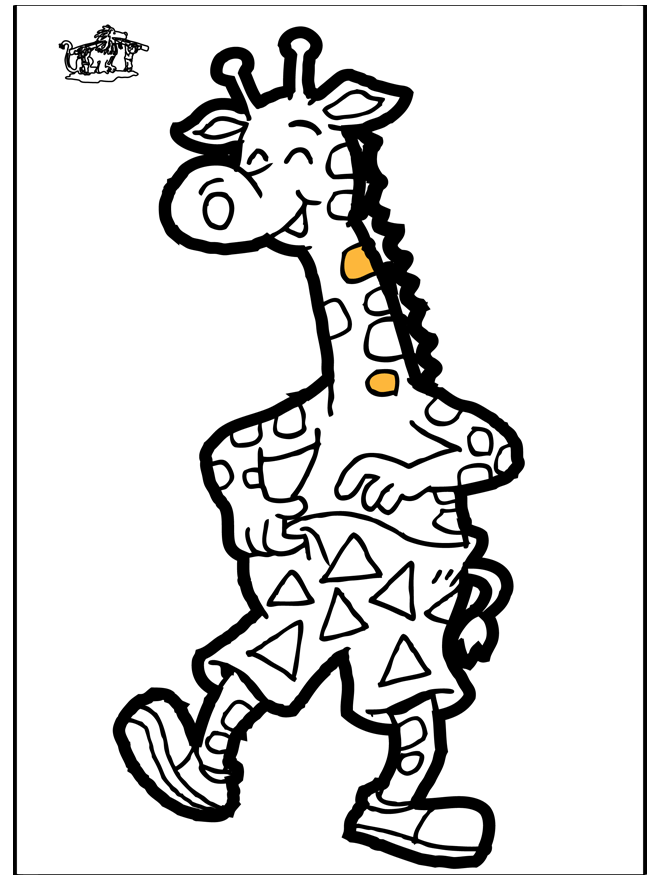 Prickingcard Giraffe - Crafts animals