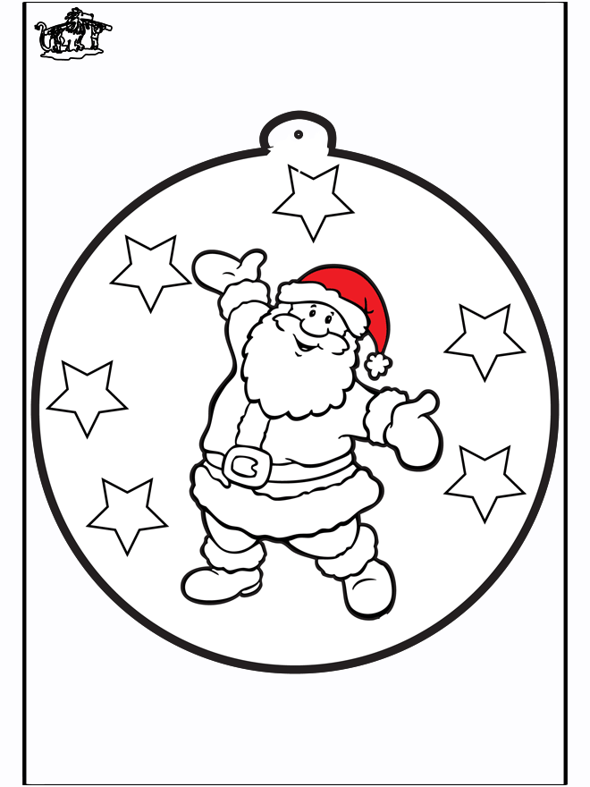 Prickingcard Santa - Pricking cards Christmas