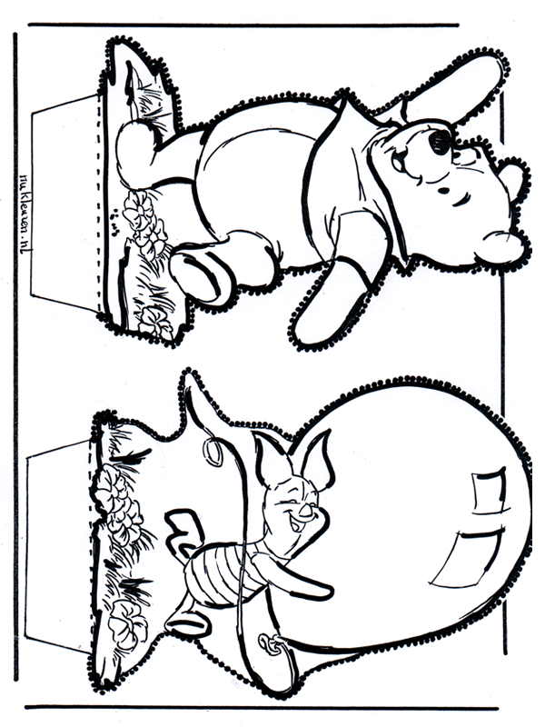 Prickingcard Winnie 5 - Crafts comic charactors