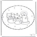 Christmas coloring pages - Prickingcard x-mas 5