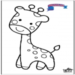 Animals coloring pages - Primalac giraf