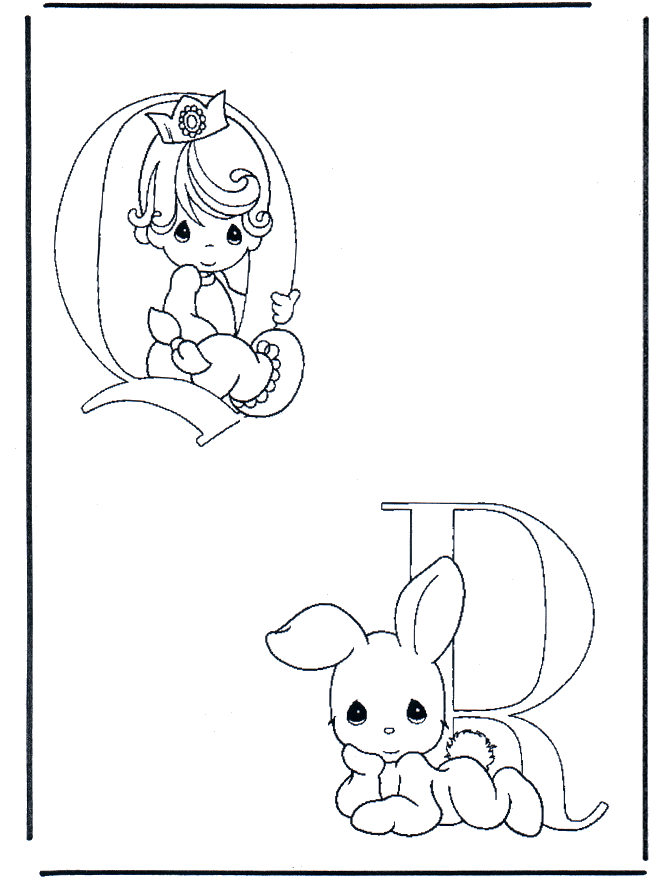 Q and R - Alphabeth coloring pages