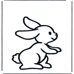 Animals coloring pages - Rabbit 1