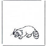 Animals coloring pages - Raccoon