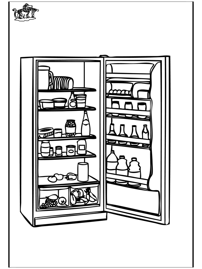 Download The gallery for --> Refrigerator Coloring Page