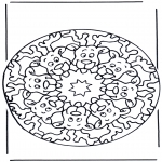 Christmas coloring pages - Reindeer mandala