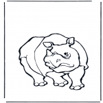 Animals coloring pages - Rhino 1