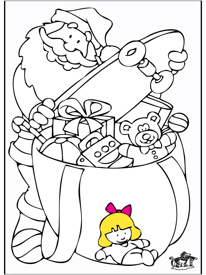 Santa Claus Coloring Page 1 - Coloring pages Christmas