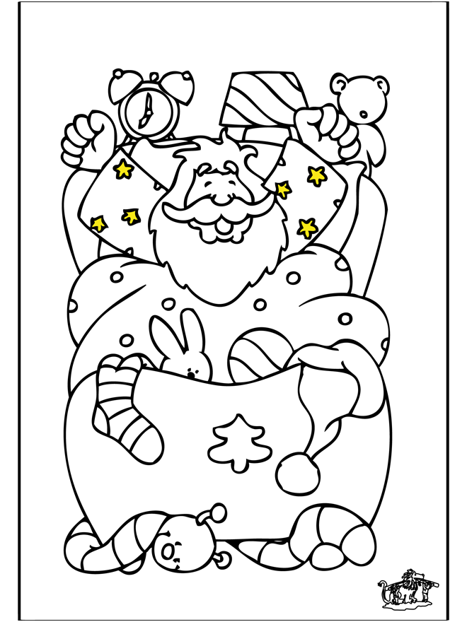 Santa Claus Coloring Page 2 - Coloring pages Christmas