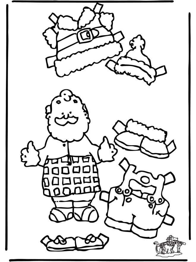 Santa Claus dress - Coloring pages Christmas