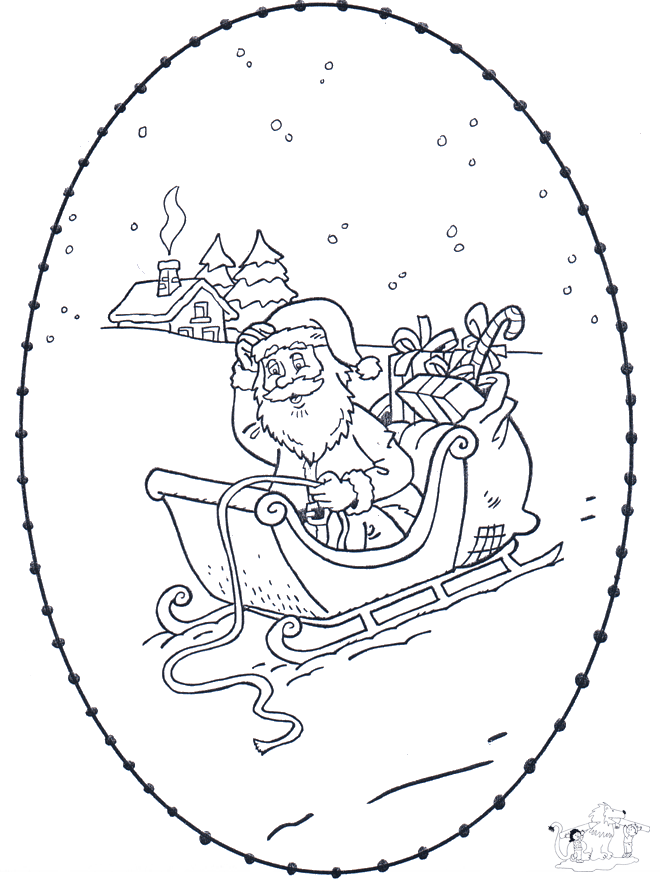 Santa stitchingcard 1 - Comic characters