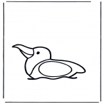 Animals coloring pages - Seagull on water