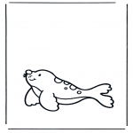 Animals coloring pages - Seal 1