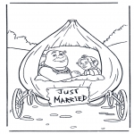 Theme coloring pages - Shrek married
