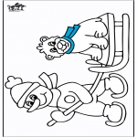 Winter coloring pages - Sled 1