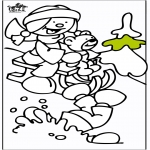 Winter coloring pages - Sled 2