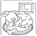 Animals coloring pages - Sleeping dog