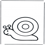 Animals coloring pages - Snail 1