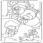 Christmas coloring pages - Sneaky Santa Claus 