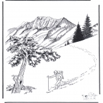 Winter coloring pages - Snow in Yellowstone 2