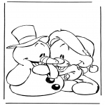 Comic Characters - Snowman and bear