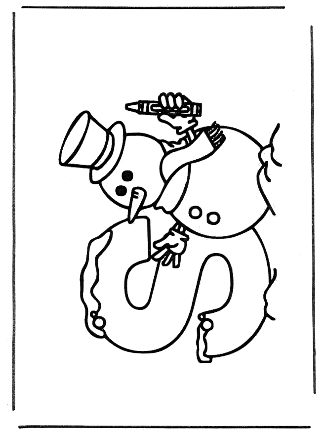 Snowman s - Alphabeth coloring pages