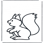 Animals coloring pages - Squirrel 1