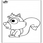 Animals coloring pages - Squirrel 3