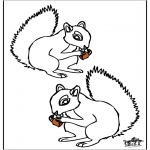 Animals coloring pages - Squirrel 4