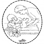 Theme coloring pages - Stitchingcard baby 1