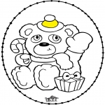 Christmas coloring pages - Stitchingcard Christmas bear