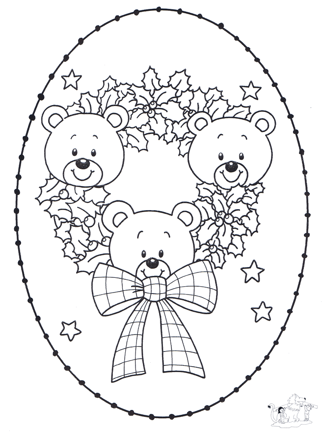 Stitchingcard little bear - Animals