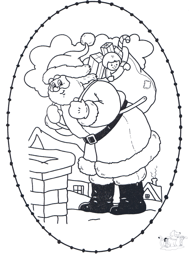 Stitchingcard santa - Comic characters