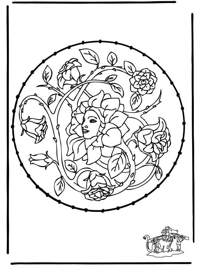 Stitchingcard spring - Mandala