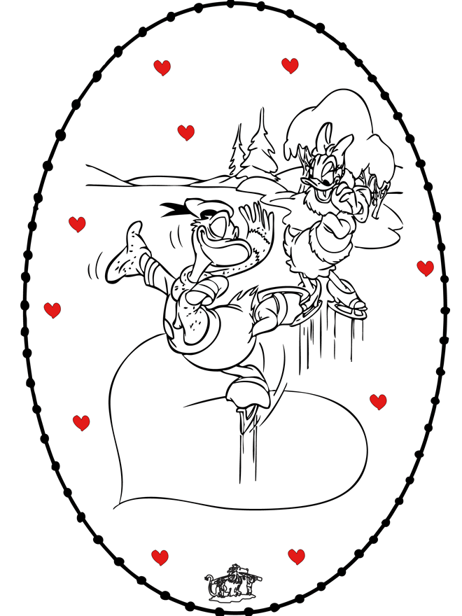 Stitchingcard Valentine - Comic characters