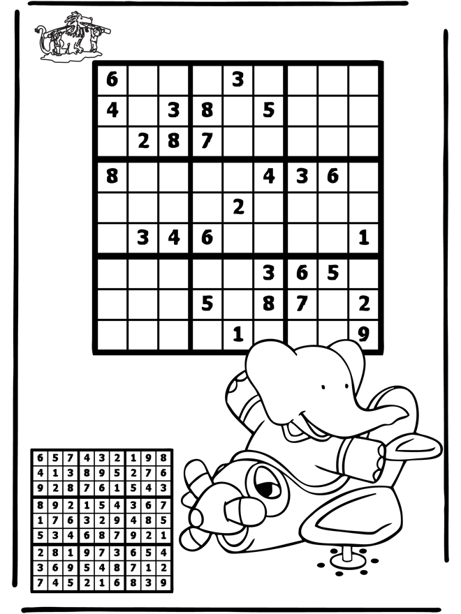 Sudoku Airplane - puzzle