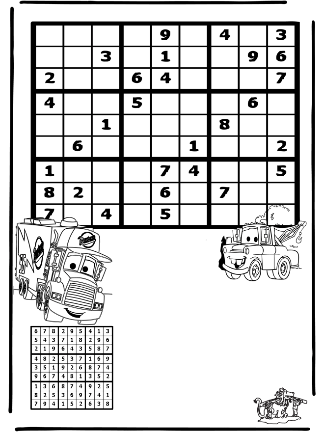 Sudoku Cars - puzzle