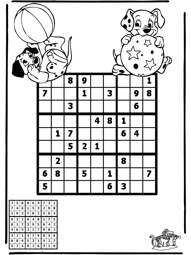 Sudoku dalmatians - puzzle