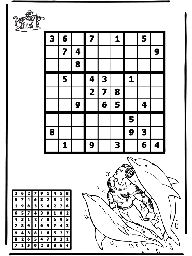 Sudoku dolphin - puzzle