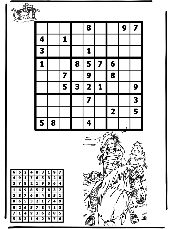 Sudoku horseriding - puzzle
