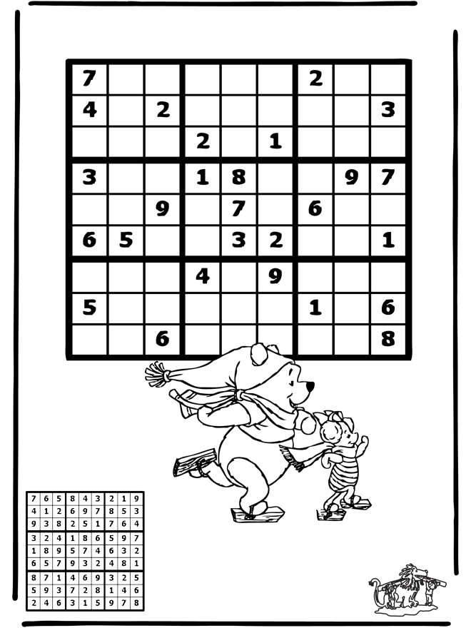 Sudoku ice skating - puzzle