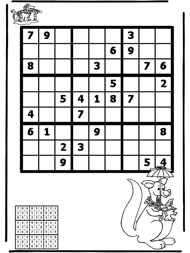 Sudoku kangaroo - puzzle