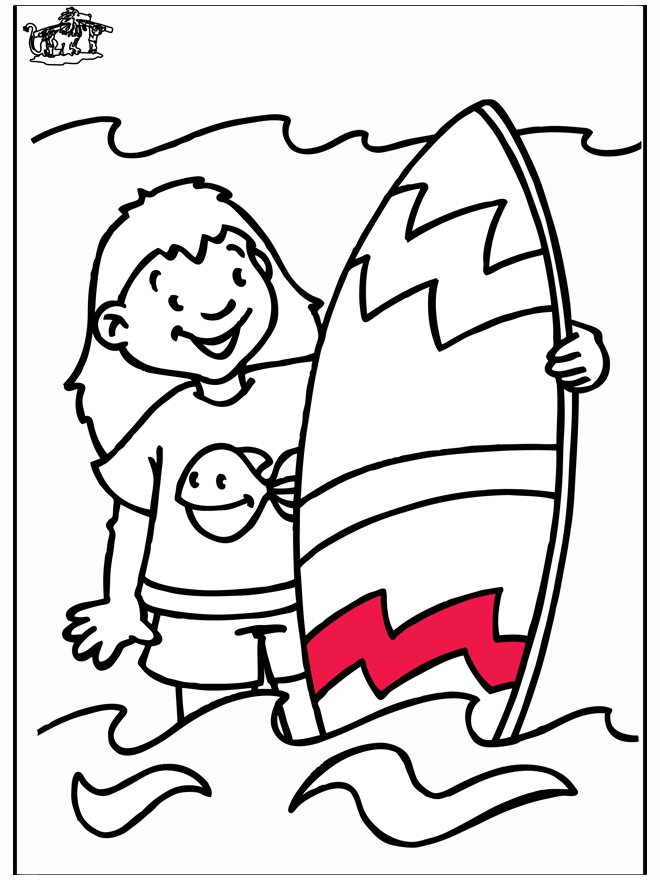 surfing coloring pages printable